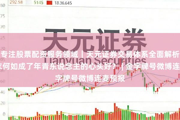 专注股票配资服务领域｜天元证券交易体系全面解析 冲锋衣何如成了年青东说念主的心头好？ | 金字牌号微博连麦预报