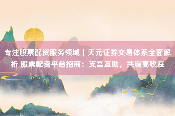 专注股票配资服务领域｜天元证券交易体系全面解析 股票配资平台招商：支吾互助，共赢高收益